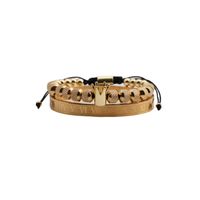 Copper Zircon Palm Demon Eye Crown Bracelet Roman Letter Bracelet Set Wholesale sku image 6