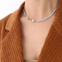 European And American Ins Fashion Zircon Splicing Necklace Bracelet  Jewelry sku image 15