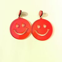 Europäische Und Amerikanische Mode Kreative Acryl-smiley-gesicht Mehrfarbige Süße Ohrringe sku image 1