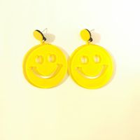 Europäische Und Amerikanische Mode Kreative Acryl-smiley-gesicht Mehrfarbige Süße Ohrringe sku image 2