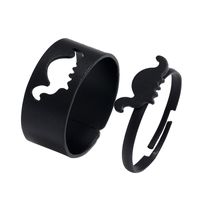 Fashion Simple Hollow Opening Adjustable 2-piece Dinosaur Ring Wholesale Nihaojewelry sku image 1