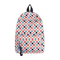 Modetrendfarbe Kariert Rucksack Mit Großer Kapazität Einfache Lässige Schnalle Campus-stil Schülerschultasche sku image 2