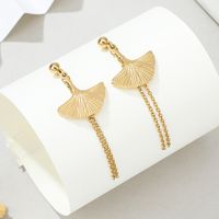 Lady Leaf Patchwork Plating Stainless Steel No Inlaid Earrings sku image 2