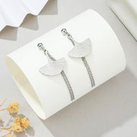 Lady Leaf Patchwork Plating Stainless Steel No Inlaid Earrings sku image 1