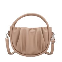2021 New Personality Semicircle Saddle Bag Fashion One-shoulder Messenger Bag Fold Cloud Bag sku image 1