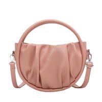 2021 New Personality Semicircle Saddle Bag Fashion One-shoulder Messenger Bag Fold Cloud Bag sku image 3