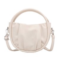 2021 New Personality Semicircle Saddle Bag Fashion One-shoulder Messenger Bag Fold Cloud Bag sku image 6