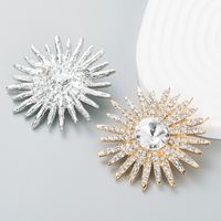 New Korean Fashion Sun Flower Brooch Female Micro-inlaid Zircon Brooch Wholesale main image 3