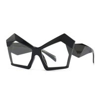Anti-blu-ray Cat Eye Polygonal Cross-border Modern Glamour Flat Glasses sku image 1