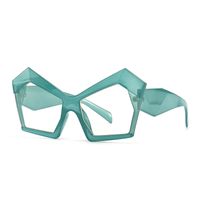 Anti-blu-ray Cat Eye Polygonal Cross-border Modern Glamour Flat Glasses sku image 2