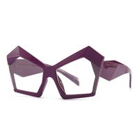Anti-blu-ray Cat Eye Polygonal Cross-border Modern Glamour Flat Glasses sku image 6