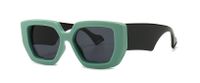 European And American Geometric Contrast Color Retro High-end Sunglasses sku image 4