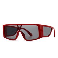 Retro Square Flat Top Geometric Sunglasses Big-name Sunglasses sku image 2