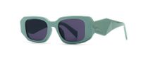 New Style Modern Solid Color Retro Square Frame Narrow Sunglasses sku image 6