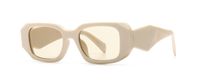 New Style Modern Solid Color Retro Square Frame Narrow Sunglasses sku image 7