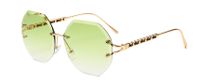 Frameless Diamond Cut Rope Imitation Leather Decorative Modern Retro Sunglasses sku image 6