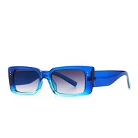 New Modern Retro Square Frame Narrow Rivet Sunglasses sku image 5