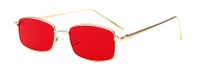 Capsule-shaped Narrow Retro Sunglasses European And American Catwalk Square Sunglasses sku image 1
