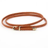Basic Solid Color Pu Leather Alloy Women's Leather Belts sku image 7
