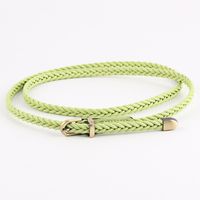 Basic Solid Color Pu Leather Alloy Women's Leather Belts sku image 2