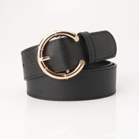 C Shape Alloy Women's Leather Belts sku image 1