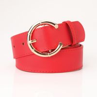 C Shape Alloy Women's Leather Belts sku image 2