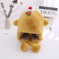 Protection Ears Chicken Shape Plush Caps Thicken Warm Hat Children's Hat sku image 8