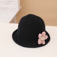 Autumn And Winter New Children's Sunflower Knitted Fisherman Hat Knitted Bag Set sku image 12