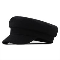 Autumn And Winter New Style Simple Solid Color Military Cap Retro Casual Wild Flat Cap Wholesale sku image 2