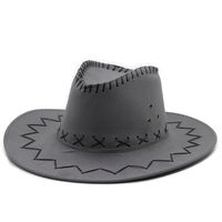 Western Cowboy Straw Hat Casual Chicken Skin Fleece Cowboy Hat Wholesale sku image 1