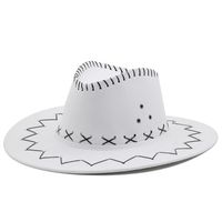 Western Cowboy Straw Hat Casual Chicken Skin Fleece Cowboy Hat Wholesale sku image 9