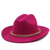 Chain Accessories Cowboy Hats Fall And Winter Woolen Jazz Hats Outdoor Knight Hats sku image 1