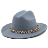 Chain Accessories Cowboy Hats Fall And Winter Woolen Jazz Hats Outdoor Knight Hats sku image 3