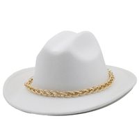 Chain Accessories Cowboy Hats Fall And Winter Woolen Jazz Hats Outdoor Knight Hats sku image 4