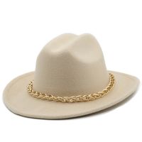 Chain Accessories Cowboy Hats Fall And Winter Woolen Jazz Hats Outdoor Knight Hats sku image 6