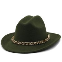 Chain Accessories Cowboy Hats Fall And Winter Woolen Jazz Hats Outdoor Knight Hats sku image 8
