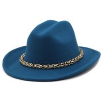 Chain Accessories Cowboy Hats Fall And Winter Woolen Jazz Hats Outdoor Knight Hats sku image 10