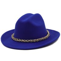 Chain Accessories Cowboy Hats Fall And Winter Woolen Jazz Hats Outdoor Knight Hats sku image 11