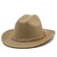 Chain Accessories Cowboy Hats Fall And Winter Woolen Jazz Hats Outdoor Knight Hats sku image 13