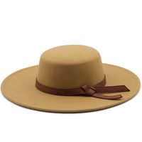 New Ring-shaped Flat-top Woolen Cloth Top Hat Fashion Flat-top Woolen Top Hat sku image 3