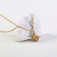 Romantic French Cute Color Fruit Pendant Diamond Necklace main image 3