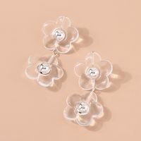 Simple Diamond Inlaid Exquiste Simple Fashion Transparent Flower Earrings main image 6
