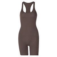 European And American 2021 New Style Knitted Solid Color High Waist Tight-fitting Sports Yoga Jumpsuit main image 6