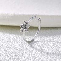 Copper Inlaid Zircon Five-pointed Star Snowflake Nose Ring main image 3