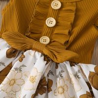 New Printing Fashion Stitching Bowknot Decor Children's Skirt Wholesale main image 4