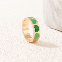 Romantic Lovely New Personalitygreen Drop Nectarine Heart Ring main image 5