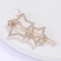 Shining Exquisite Hollow Star Shape Fashion Ladies Hairpin Accessories sku image 1