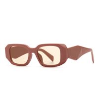 New Style Modern Solid Color Retro Square Frame Narrow Sunglasses main image 5