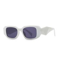 New Style Modern Solid Color Retro Square Frame Narrow Sunglasses main image 4
