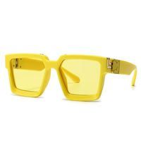 European And American Geometric Solid Color Large Model Square Sunglasses main image 5